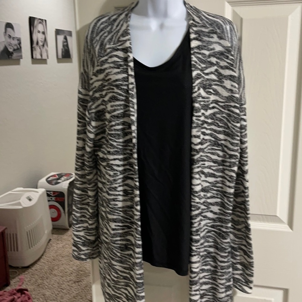 Animal print cardigan